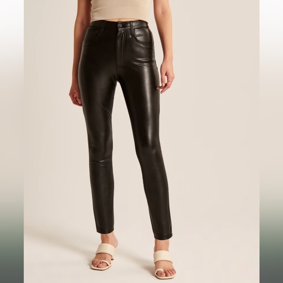 Abercrombie and Fitch Vegan Leather Skinny Pants - Picture 2 of 6